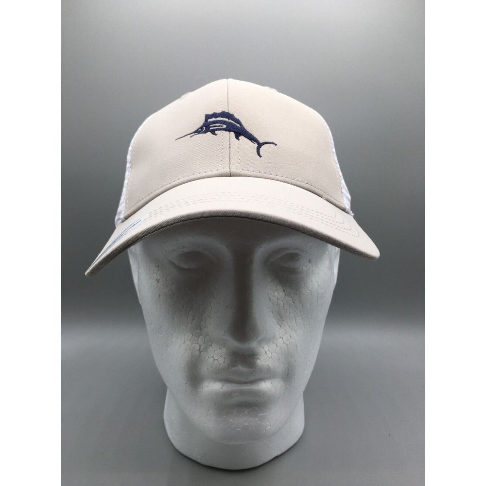 NWT TOMMY BAHAMA "Tip Your Cap" Marlin Logo Trucker Hat - Picture 2 of 11